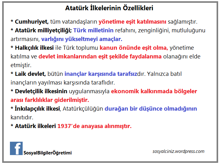 Atatürk ilke özellik